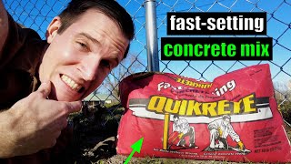 Truth About FastSetting Concrete Mix  Setting Fence Posts [upl. by Aramit]