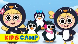 Kidscamp  Cute Little Penguins Jumping Song  Ten Little Dancing Penguins  Nursery Rhymes [upl. by Mirelle]