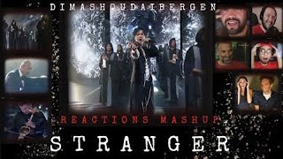 Dimash  STRANGER New Wave 2021 REACTIONS COMPILATION [upl. by Ylenaj]