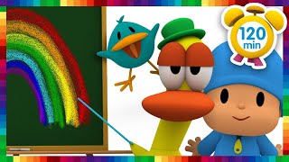 🌈 POCOYO FRANÇAIS  Apprendre les Couleurs  120 min   Dessin animé pour enfants [upl. by Bunni]