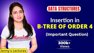 527 Insertion in BTree of Order 4 Data Structure [upl. by Veal596]