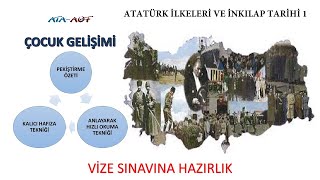 Atatürk İlkeleri ve İnkılap Tarihi 1 Vize Sınavına Hazırlık [upl. by Suoirrad]