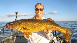 Walleye Fishing Lake Michigan CATCH amp COOK  Field Trips Wisconsin [upl. by Ardnuhsal]