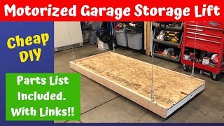 Motorized Garage Storage Lift Build [upl. by Aleac]