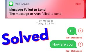 Fix Message Failed To Send iphone  Message Not Delivered Problem in iphone ios 14 [upl. by Xonk373]