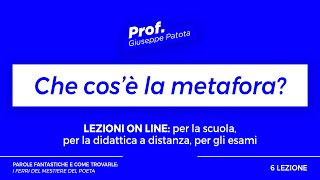 Lezione 6 Che cosè la metafora [upl. by Constantine]