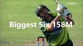 Top 5 Longest Sixes  158m  Cricket History [upl. by Finbar]