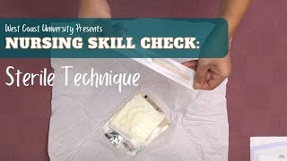 Nursing Skill Check Sterile Technique [upl. by Calla]