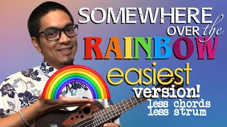 Somewhere Over the Rainbow Iz Ukulele Tutorial Easiest Version [upl. by Neehsas852]