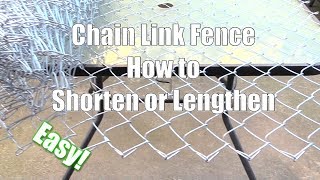 Chain Link Fence How to Shorten or Lengthen [upl. by Anneehs673]