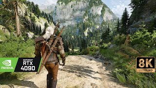 8K60 The Witcher 3 NEXT GEN modded Extreme settings  BenisHybrid  RTX 4090 RAYTRACING [upl. by Merchant587]