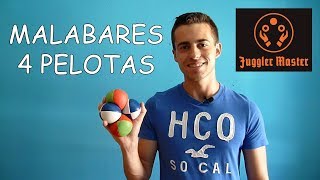 Tutorial Malabares  4 pelotas [upl. by Terrab810]