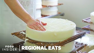 How Brie De Meaux Cheese Is Made In France  Regional Eats [upl. by Primalia]