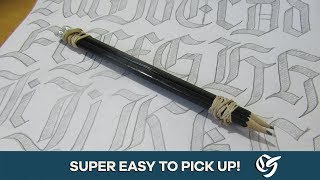 How to do Gothic Calligraphy with Pencils Part 2 Full Alphabet [upl. by Inge]