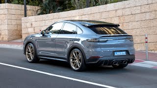 NEW Porsche Cayenne Turbo GT Driving in Monaco amp Lovely V8 Sounds [upl. by Dill]