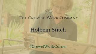 The Crewel Work Company  Holbein Stitch demo [upl. by Pisano]