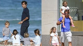 Roger Federers Family  2018 Wife Mirka Federer amp Kids Myla Charlene Lenny amp Leo Federer [upl. by Thornie]