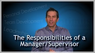 Responsibilities of a Manager amp Supervisor [upl. by Esinev584]