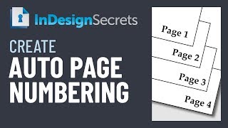 InDesign HowTo Create Automatic Page Numbering Video Tutorial [upl. by Sholem]