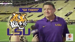 Ed Orgeron Saying quotGo Tigersquot  Compilation  Geaux Tigers [upl. by Felic]