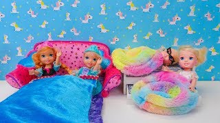 Elsa and Anna toddlers sleepover with their friends [upl. by Nemad]