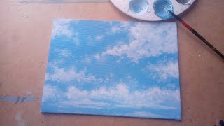 Como pintar nubes con acrilico [upl. by Forbes]