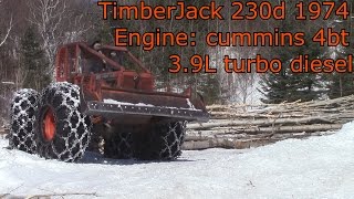 Timberjack 230D Turbo Skidder 1974 Logging in QuébecCanada [upl. by Plusch651]