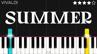 Vivaldi  Summer The Four Seasons  Piano Tutorial [upl. by Eneleuqcaj]