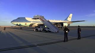 Trump leaves on Air Force One for MaraLago after argument with Zelenskyy at White House meeting [upl. by Nosloc923]