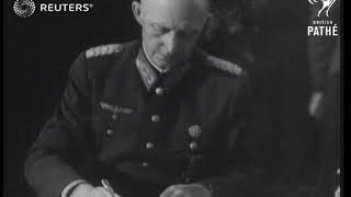 The signing of the unconditional German surrender 1945 [upl. by River]