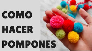 DIY Como Hacer Pompones Facil  OneThousandLooks [upl. by Aneehsak]