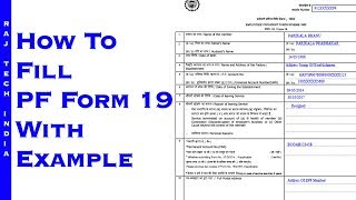 How To Fill PF Form 19 With Example [upl. by Acirne]