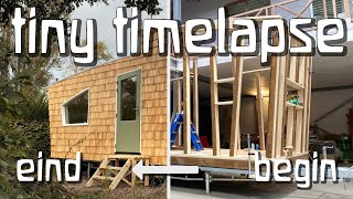 6 min tiny house timelapse • houtskeletbouw • timelapse • buiten familie [upl. by Atiragram]