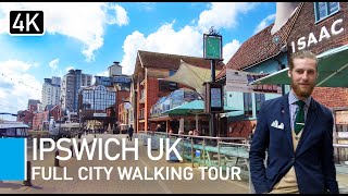 Exploring Ipswich Town centre  Marina amp Historic Town Centre Walking Tour [upl. by Mell]