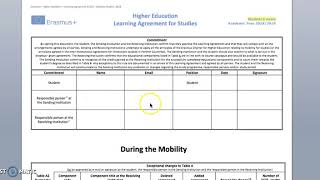 Erasmus  Learning agreement tutorial [upl. by Hillari]