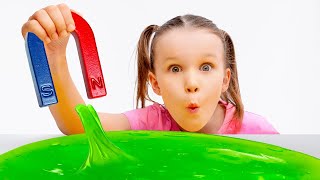 Magnetic Slime Experiments by Vania Mania Kids [upl. by Gaudette]