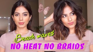 NO HEATNO BRAIDS MESSY BEACH WAVES IN 2 MINS [upl. by Borchers570]