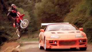 FAST and FURIOUS  Chasing Killers Charger amp Supra vs Motorbikes 1080HD [upl. by Hendon506]