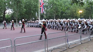 The Massed Bands of HM Royal Marines  The Mall [upl. by Nosidam979]