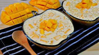 Mango Tapioca Recipe I Mango Sago Dessert l How to make Mango tapioca [upl. by Naillimixam]