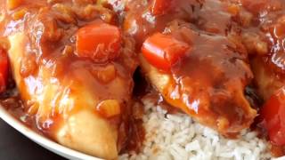 5Ingredient Slow Cooker Hawaiian Chicken [upl. by Hsaka]