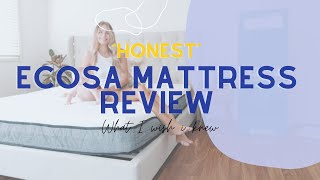 Honest Ecosa Mattress Review WATCH THIS before buying [upl. by Robillard]