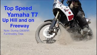 Yamaha T700 Top Speed up Hill and on Freeway 2020 TENERE 700  Acceleration with Akrapovic Exhaust [upl. by Hawthorn]