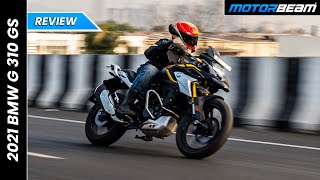 2021 BMW G 310 GS  Better Than KTM Adventure  MotorBeam [upl. by Nywnorb]