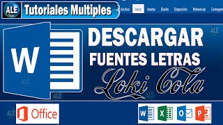 Como Descargar e Instalar Fuentes Letras  Font  WORD [upl. by Dowd]