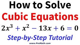 How to Solve Advanced Cubic Equations StepbyStep Tutorial [upl. by Nagorb]