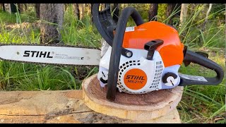 STIHL MS 211C Chainsaw quick review [upl. by Nylecoj]