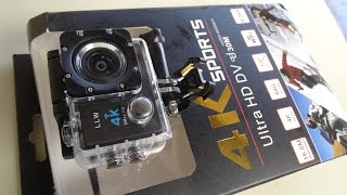 Camera Sports 4K Wifi 170° 30 metros  Go Pro Apresentando e Configurando Unboxing [upl. by Iccir]