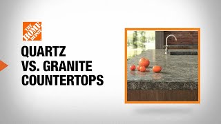 Quartz Vs Granite Countertops  The Home Depot [upl. by Harhay]