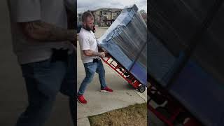 How do move Heavy dresser down apartment stairs with appliance dolly  winslows moving springtx [upl. by Bone491]